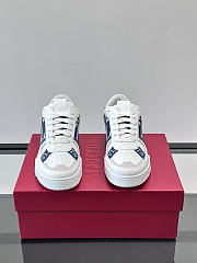 Okify Valentino White And Blue Men Sneakers - 6