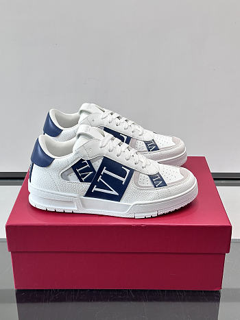 Okify Valentino White And Blue Men Sneakers