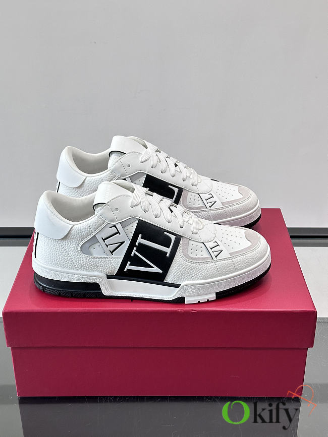 Okify Valentino White And Black Men Sneakers - 1