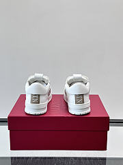 Okify Valentino White And Brown Men Sneakers - 6