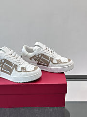 Okify Valentino White And Brown Men Sneakers - 2