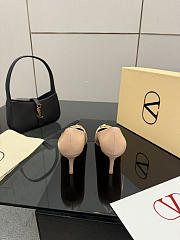 Okify Valentino Nude Leather High Heels 6.5cm - 4