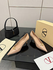 Okify Valentino Nude Leather High Heels 6.5cm - 3