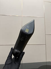 Okify Valentino Black Leather High Heels 6.5cm - 4