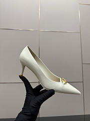 Okify Valentino White Patent Leather High Heels 6.5cm - 2