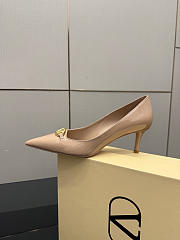 Okify Valentino Nude Patent Leather High Heels 6.5cm - 3