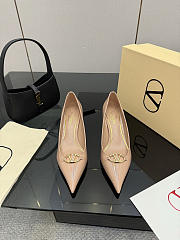 Okify Valentino Nude Patent Leather High Heels 6.5cm - 1