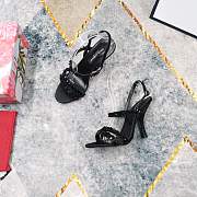 Okify Dolce & Gabbana Black Rhinestone High Heel Sandals - 5