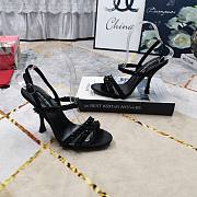Okify Dolce & Gabbana Black Rhinestone High Heel Sandals - 3