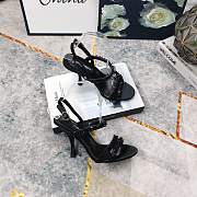 Okify Dolce & Gabbana Black Rhinestone High Heel Sandals - 2