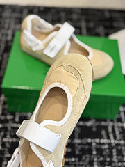 Okify Bottega Veneta Beige Sand Mary Jane Sneakers  - 3