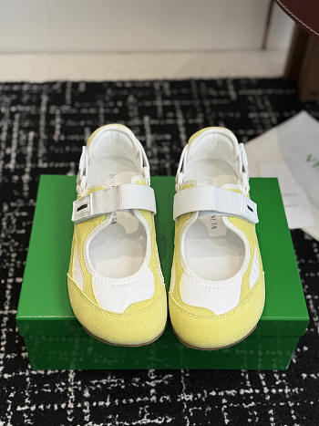 Okify Bottega Veneta Yellow Mary Jane Sneakers 