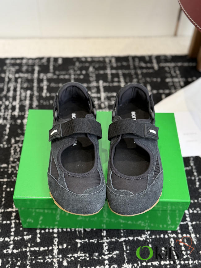Okify Bottega Veneta Black Mary Jane Sneakers  - 1
