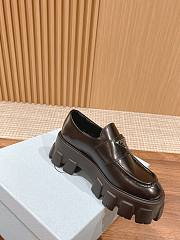 Okify Prada Black Thick Sole Women Loafers - 5