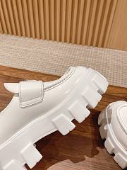 Okify Prada White Thick Sole Women Loafers - 6