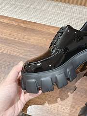 Okify Prada Derby Black Patent Women Shoes - 4