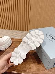Okify Prada Derby White Women Shoes - 4