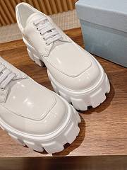 Okify Prada Derby White Women Shoes - 2