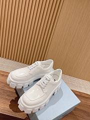 Okify Prada Derby White Women Shoes - 3