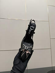 Okify Dior Bow Black High Heels 8.5cm - 3