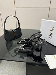 Okify Dior Bow Black High Heels 8.5cm - 5