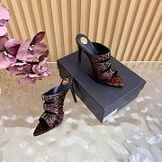 Okify YSL Brown Snakeskin Stiletto High Heels 11cm - 4