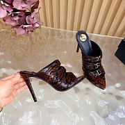 Okify YSL Brown Snakeskin Stiletto High Heels 11cm - 6