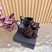 Okify YSL Brown Snakeskin Stiletto High Heels 11cm - 1