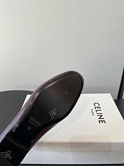 Okify Celine Red Burgundy Flat Women Loafers - 5