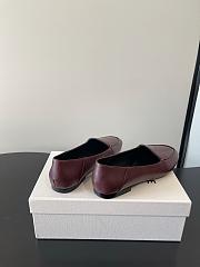 Okify Celine Red Burgundy Flat Women Loafers - 2