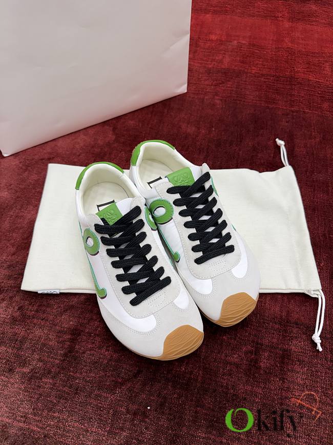 Okify Loewe Ballet Runner Green Sneakers - 1