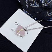 Okify CC Silver Heart Necklace With Diamond - 4