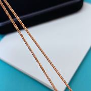 Okify Tiffany Rose Gold Necklace With Pink Rhinestone - 6