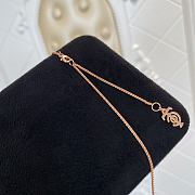Okify Tiffany Rose Gold Necklace With Pink Rhinestone - 2