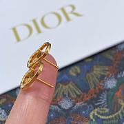 Okify Dior Gold Earrings With Half Diamond - 5