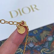 Okify Dior Gold Bracelet With Pink Heart And Diamond - 5