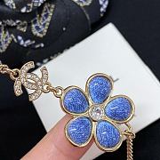 Okify CC Blue Flower Long Necklace - 3
