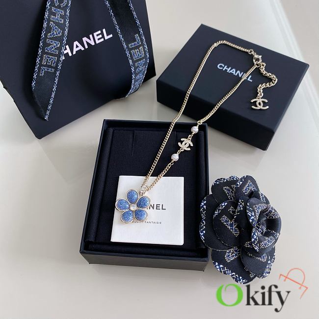 Okify CC Blue Flower Necklace 2 - 1