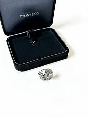 Okify Tiffany Silver Rose Ring With Diamond - 6