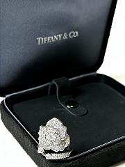 Okify Tiffany Silver Bow Ring With Diamond - 6