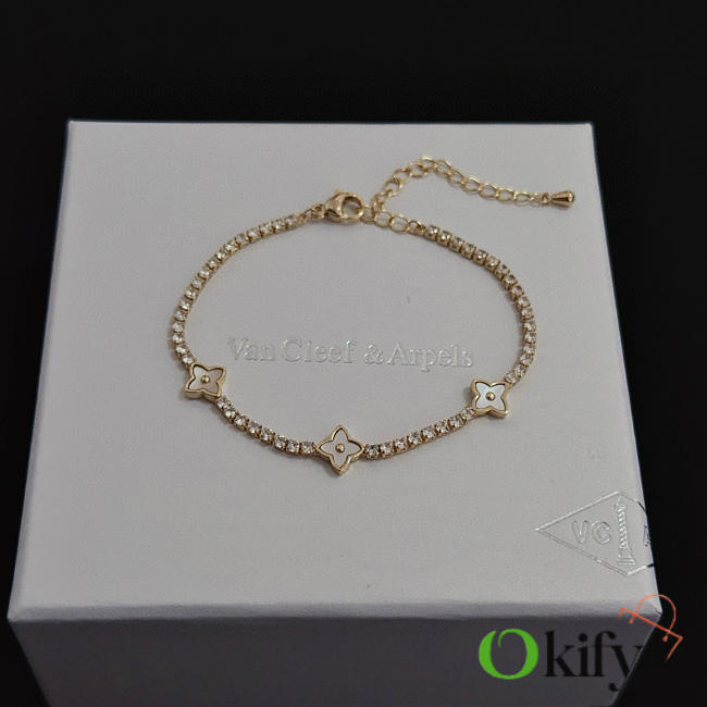Okify Louis Vuitton Light Gold Bracelet With Diamond - 1