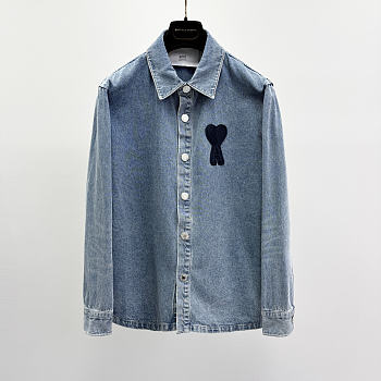 Okify Ami Knitted Heart Denim Jacket S-XL