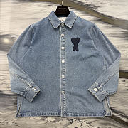 Okify Ami Knitted Heart Denim Jacket S-XL - 5