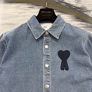 Okify Ami Knitted Heart Denim Jacket S-XL - 3