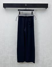 Okify Alexander Wang Dark Blue Drawstring Webbing Double-Waisted Trousers SML - 5