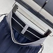 Okify Alexander Wang Dark Blue Drawstring Webbing Double-Waisted Trousers SML - 2