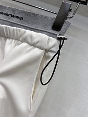 Okify Alexander Wang White Drawstring Webbing Double-Waisted Trousers SML - 2