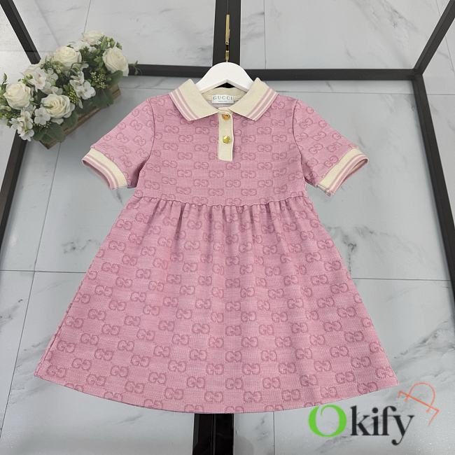 Okify Gucci Pink Kid Dress 100-150 - 1