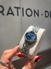 Okify Dior Silver Watch With Blue Dial  - 1