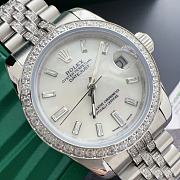 Okify Rolex Datejust 31mm Silver Watch With Diamond 27972 - 6